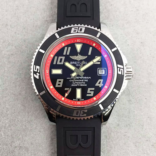 百年靈 Breitling 超級海洋系列 紅內圈 高仿百年靈 熱門手表推薦 316精鋼錶殼 
