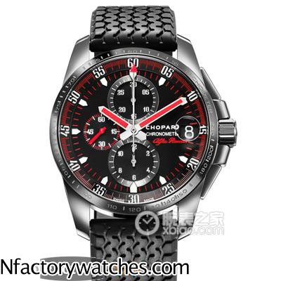 蕭邦Chopard GRAN TURISMO XL ALFA ROMEO系列 168459-3029 316L不鏽鋼錶圈 黑色錶帶膠帶 生活防水