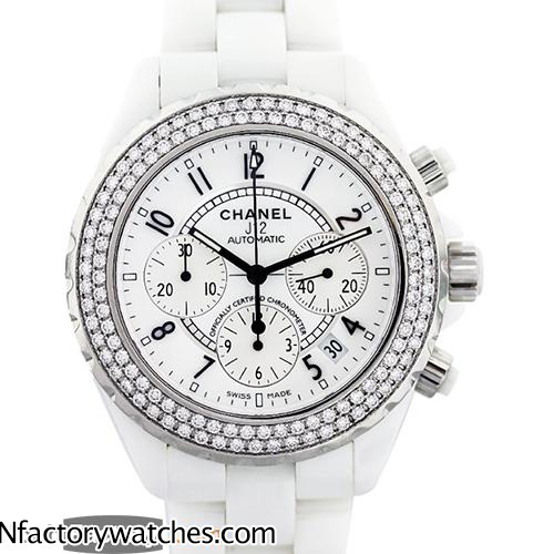 香奈兒Chanel J12 H1008 亞洲7750 25J 自動計時機芯 全陶瓷 韓國進口錶殼 白色錶盤