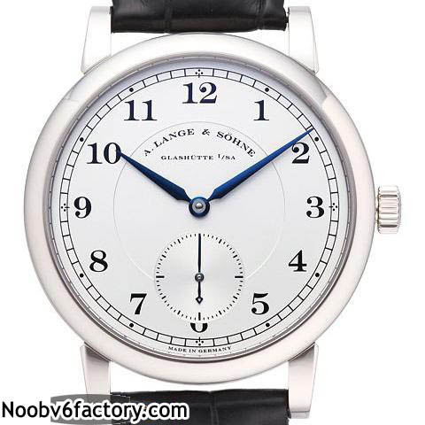 朗格Lange 1815系列 233.026 亞洲17J手動上鏈機械機芯 316L不鏽鋼 白色錶帶黑色牛皮錶盤