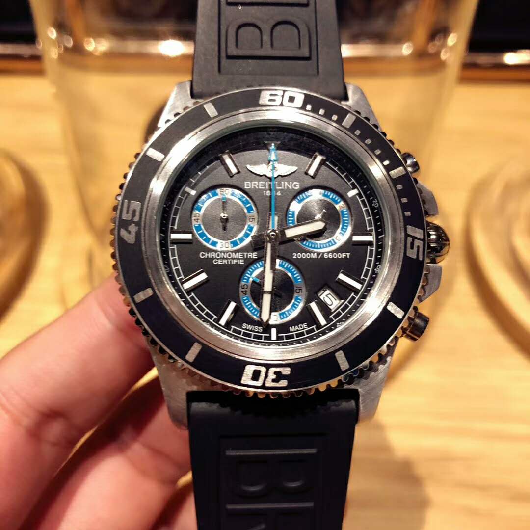 百年靈BREITLING Z廠出品 新款男士石英腕錶 名牌手錶