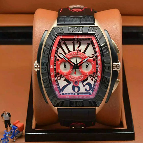 法蘭克穆勒 Frank Muller The Conquistador Line系列高檔男士腕錶 真皮錶帶 搭載進口OS石英計時機芯
