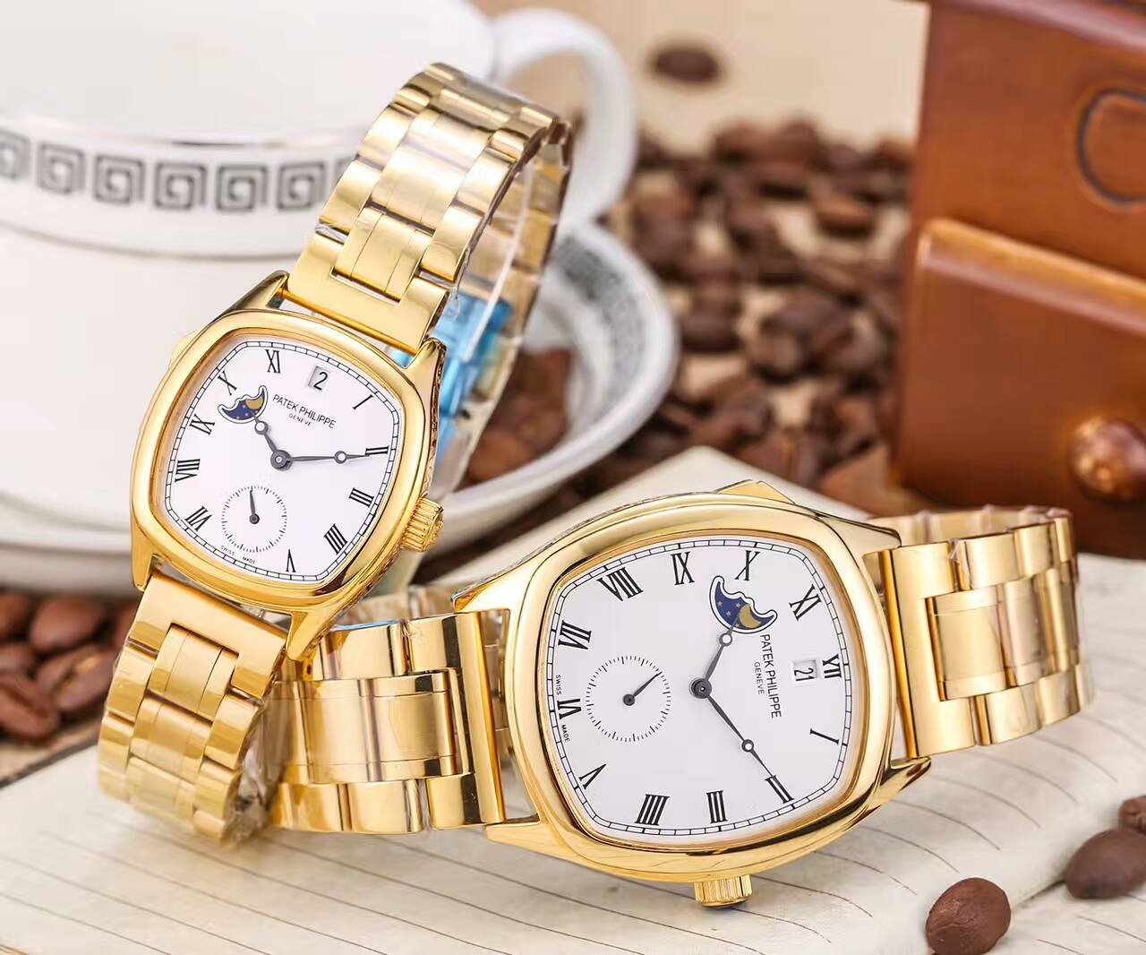 百達翡麗 礦物質超強鏡面 精鋼錶帶  尊貴諧美 大氣風格 精品情侶腕錶 