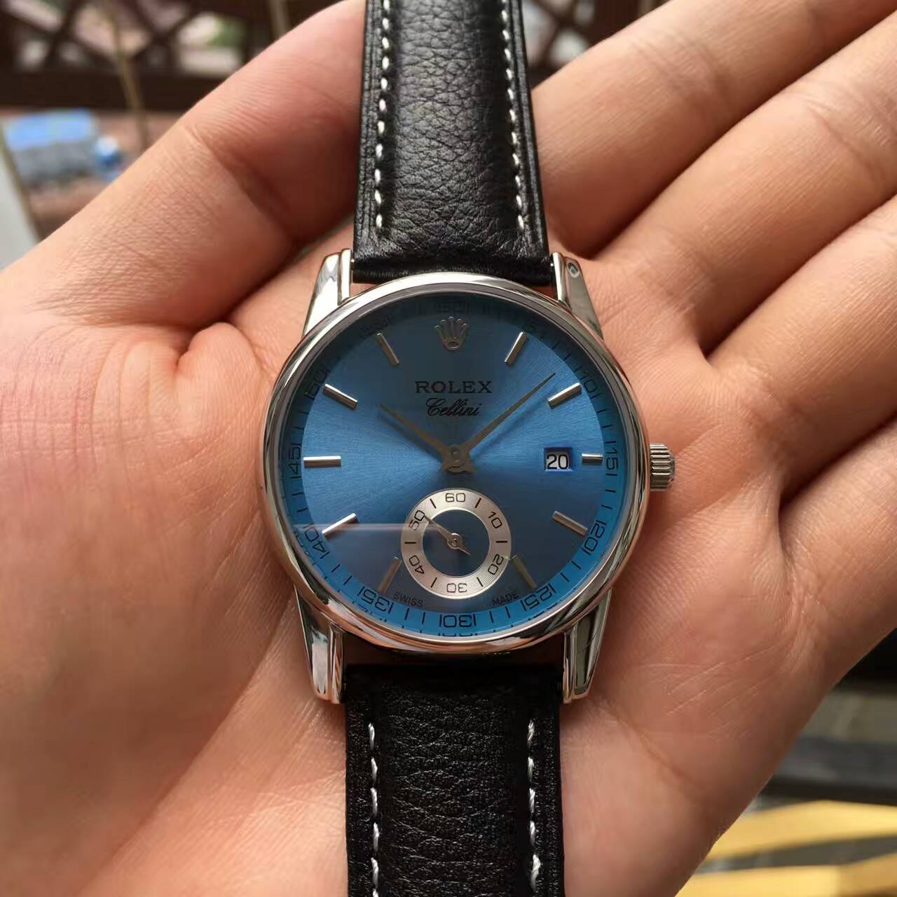 勞力士切利尼 精品男士多功能腕錶 凸拱藍寶石玻璃 ETA:2824多功能機械 