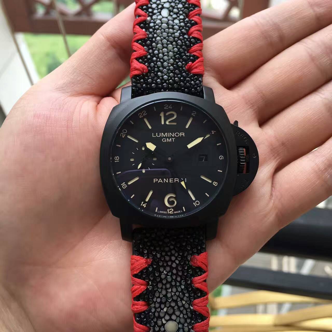 沛納海 魔鬼魚腕錶 雅黑錶殼 海鷗機芯 316精鋼 寬大指針