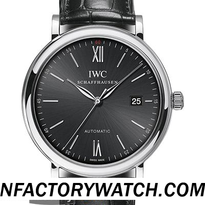 萬國IWC Portofino 柏濤菲諾 IW356502 316L精鋼錶殼 黑色鳄魚皮錶帶